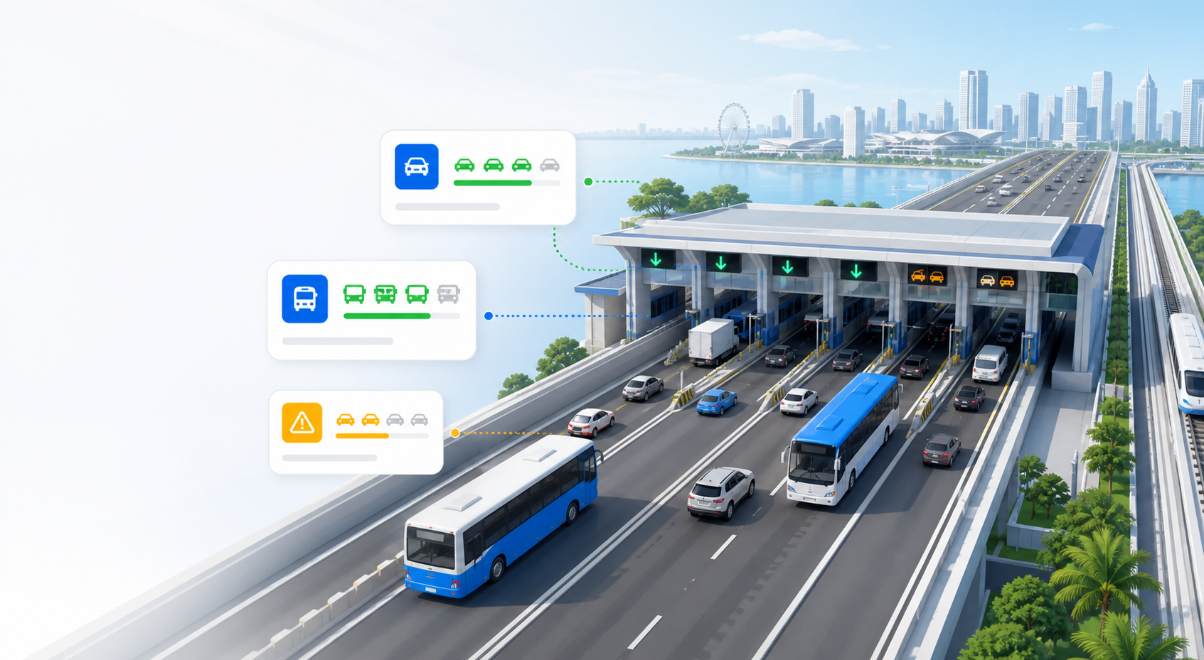 Brato cross-border checkpoint and queue status preview